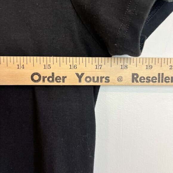 Rose Maternite Women’s Medium Maternity Pregnancy Stretch Black Midi Dress - Picture 7 of 8